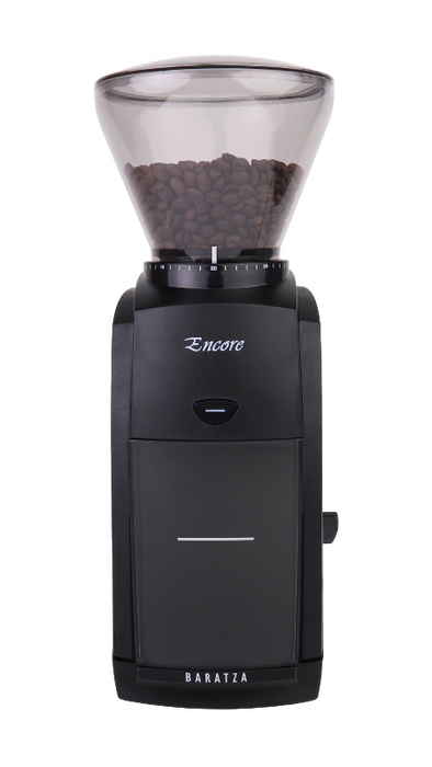 Baratza Encore coffee grinder in black - front view